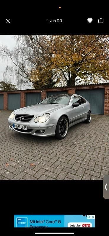 Silber Gebraucht 2004 Mercedes C180 Coupé | 3.499 € (Fairer Preis) - Bild 1/4