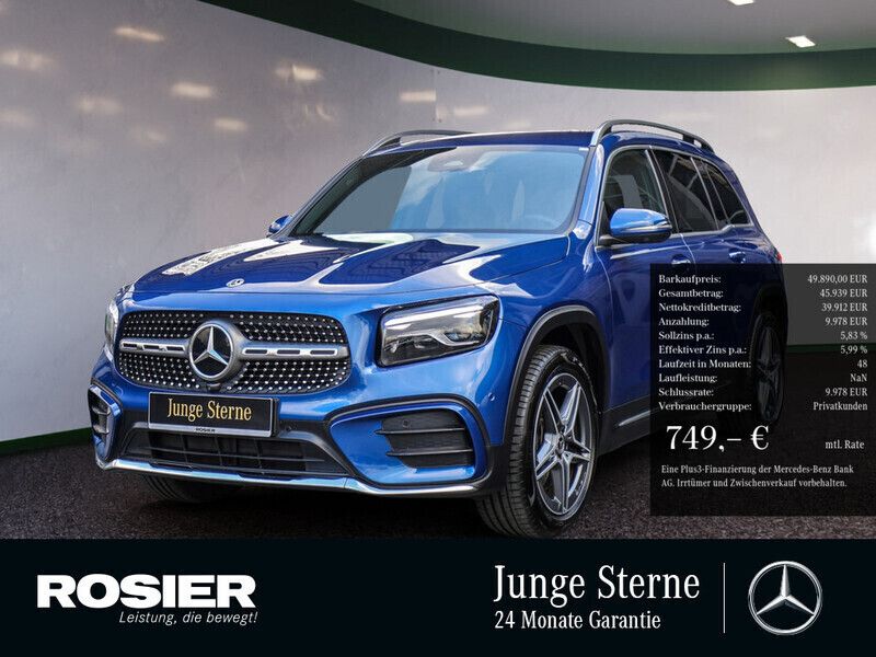 Blau / spektralblau (metallic) Gebraucht 2023 Mercedes GLB220 AMG SUV | 49.890 € (Etwas zu teuer) - Bild 1/4