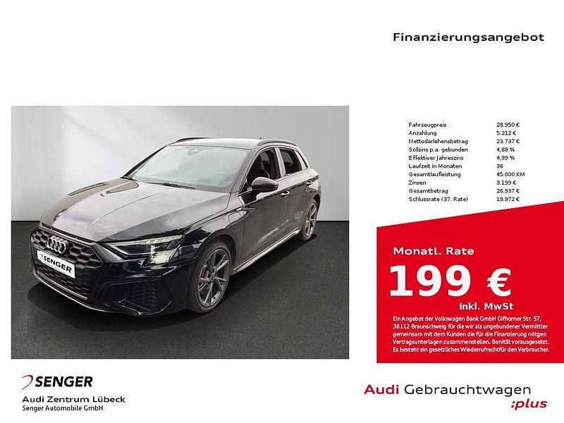 Mythosschwarz metallic Gebraucht 2022 Audi A3 S-Line Limousine | 28.950 € (Etwas zu teuer) - Bild 1/4