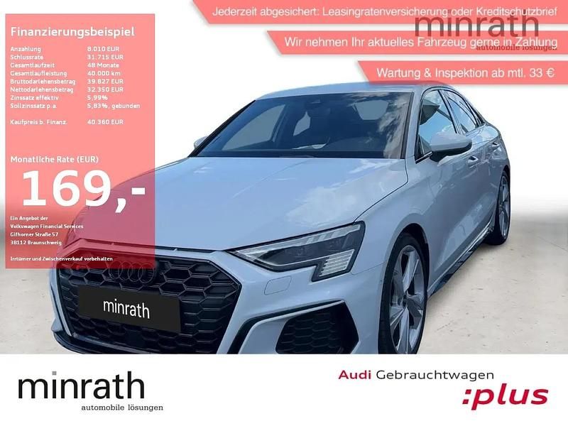 Weiß Gebraucht 2024 Audi S3 Ambiente Limousine | 40.360 € (Guter Preis) - Bild 1/4
