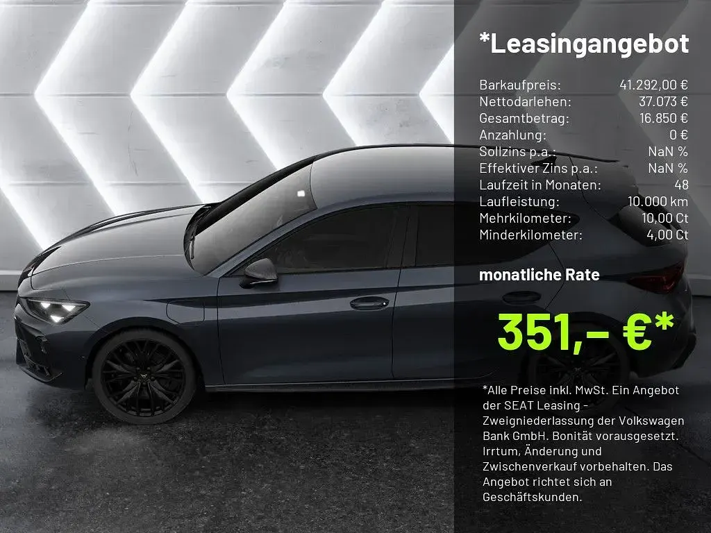 Ny Cupra Leon VZ 272 HK (200 kW) 2026 Grå Sedan