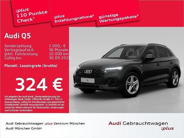 Mythosschwarz metallic Gebraucht 2024 Audi Q5 S-Line SUV | 53.333 € (Teuer) - Bild 1/2