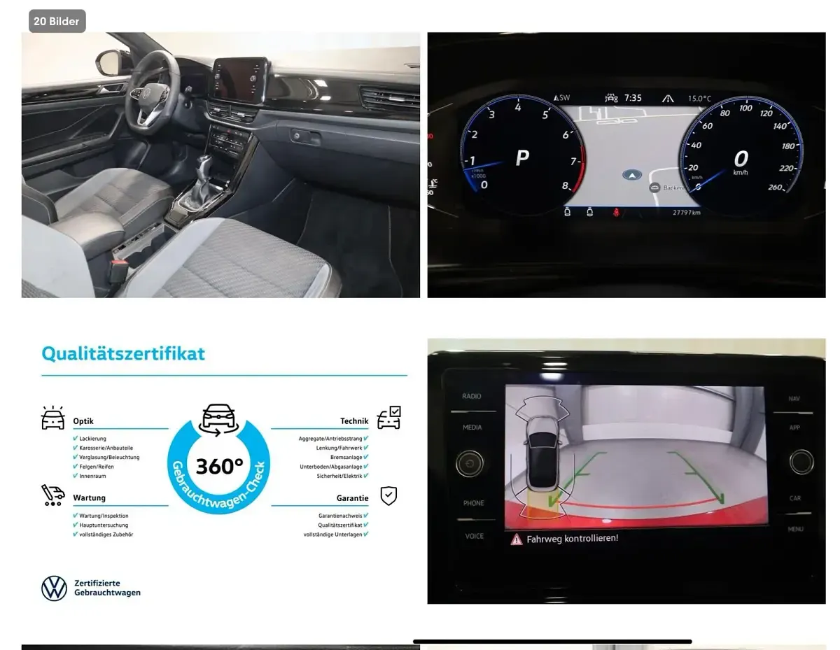 Gebraucht VW T-Roc Cabriolet R-line 150 PS (110 kW) 2022 Rot Cabrio