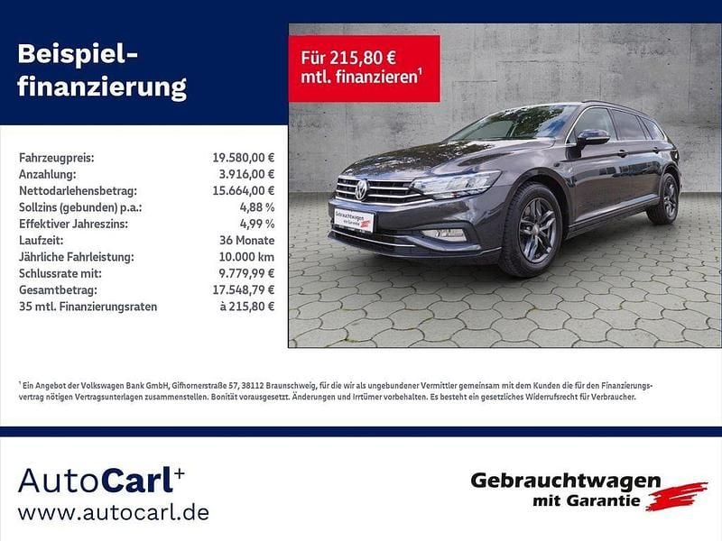 Grau Gebraucht 2020 VW Passat Business Kombi | 19.580 € (Guter Preis) - Bild 1/4