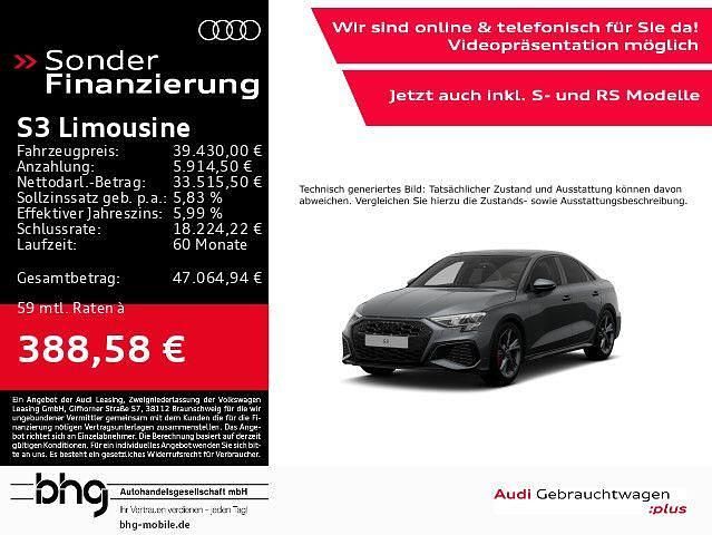 Grau Gebraucht 2022 Audi S3 Business Limousine | 39.430 € (Fairer Preis) - Bild 1/4