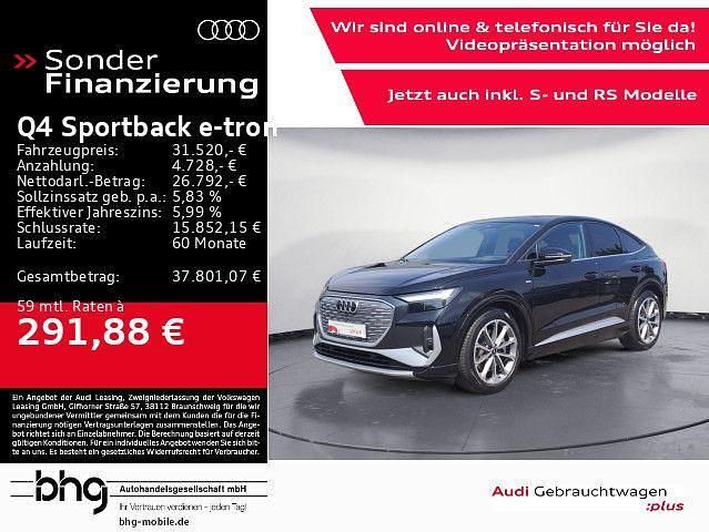 Mythosschwarz metallic Gebraucht 2022 Audi Q4 Sportback e-tron Ambiente SUV | 31.520 € (Guter Preis) - Bild 1/4