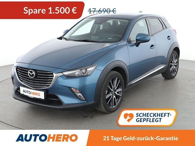 Blau Gebraucht 2018 Mazda CX-3 Sports-Line SUV | 15.830 € (Fairer Preis) - Bild 1/3