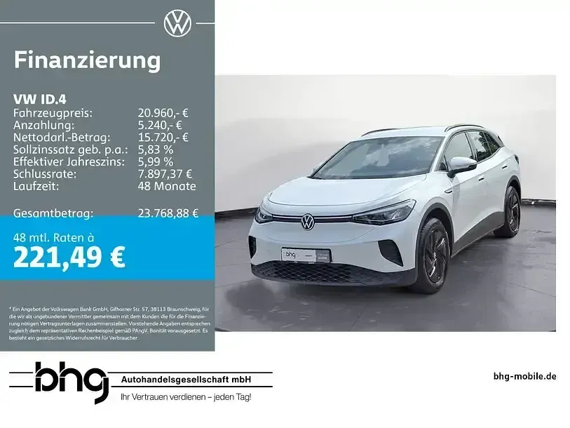 Gebraucht VW ID.4 Pure 108 kW (148 PS) 2022 SUV
