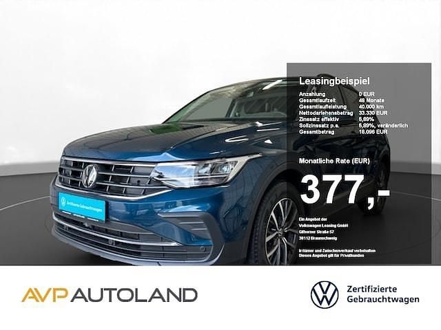 Nightshade blue metallic Gebraucht 2024 VW Tiguan Life SUV | 33.330 € (Fairer Preis) - Bild 1/4