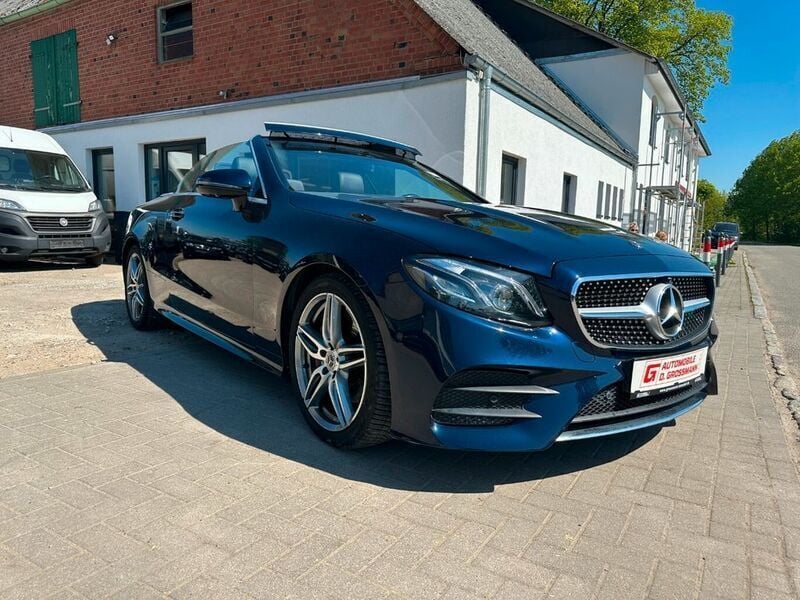 Blau Gebraucht 2018 Mercedes E220 Cabrio | 31.450 € (Guter Preis) - Bild 1/4