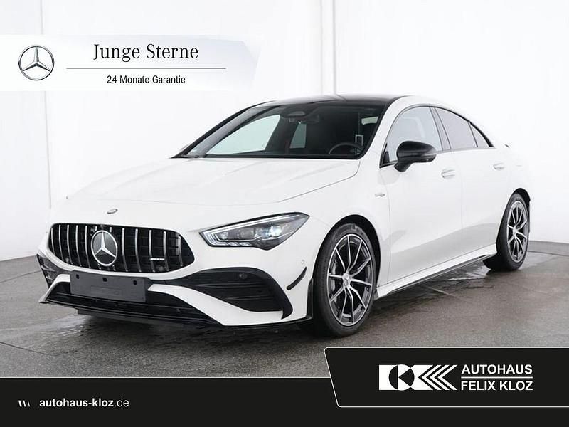 Weiß Gebraucht 2024 Mercedes CLA35 AMG Premium Plus Limousine | 55.900 € (Etwas zu teuer) - Bild 1/4
