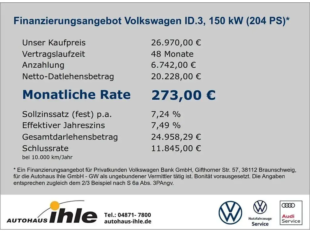 Gebraucht VW ID.3 Pro Performance 150 kW (204 PS) 2022 Mondsteingrau Kleinwagen