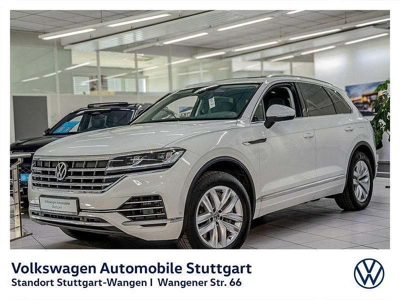 Pure white Gebraucht 2021 VW Touareg Elegance SUV | 37.830 € (Superpreis) - Bild 1/4