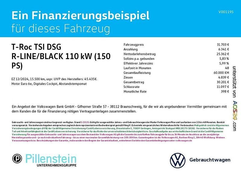 Gebraucht VW T-Roc R-line 150 PS (110 kW) 2024 Grau SUV