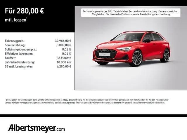 Rot Gebraucht 2025 Audi A3 Sportback Advanced Kleinwagen | 39.965 € (Teuer) - Bild 1/4