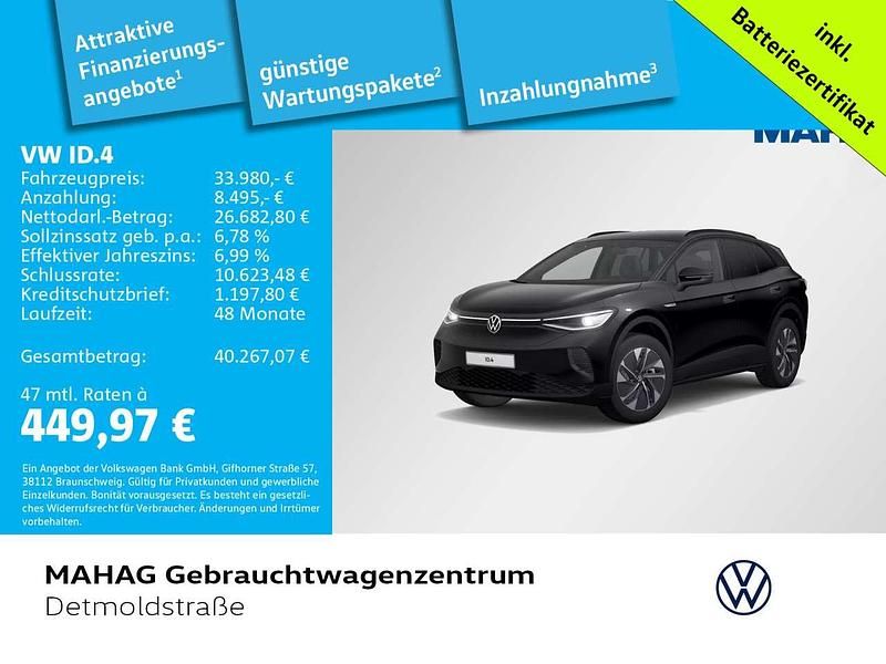 Grenadillschwarz metallic Gebraucht 2023 VW ID.4 Pro Performance SUV | 33.980 € (Guter Preis) - Bild 1/2