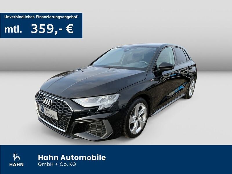Schwarz Gebraucht 2024 Audi A3 Sportback S-Line Limousine | 26.790 € (Fairer Preis) - Bild 1/3