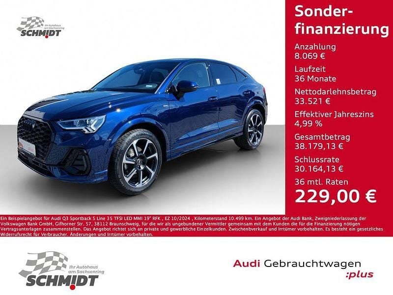 Navarrablau metallic Gebraucht 2024 Audi Q3 Sportback S-Line SUV | 41.590 € (Fairer Preis) - Bild 1/4
