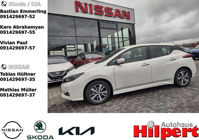 Qab white pearl (metallic) Gebraucht 2021 Nissan Leaf Acenta Kleinwagen | 14.999 € (Fairer Preis) - Bild 1/4