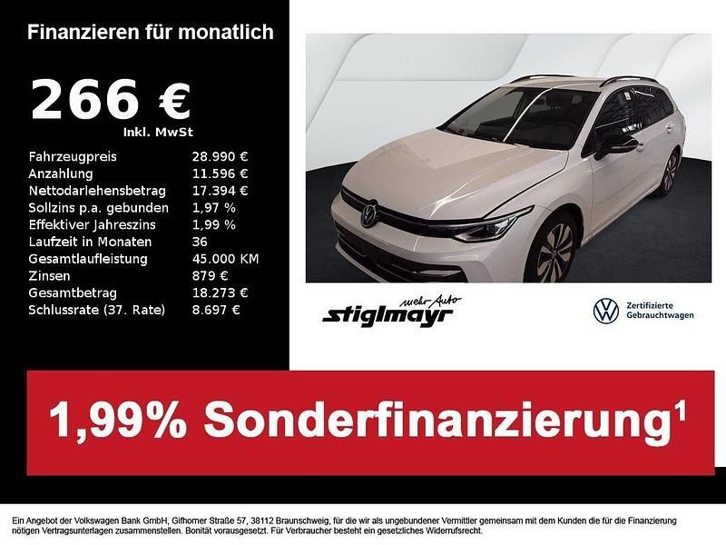 Oryxweiß perlmutteffekt Gebraucht 2024 VW Golf VIII Goal Kombi | 28.990 € (Superpreis) - Bild 1/1