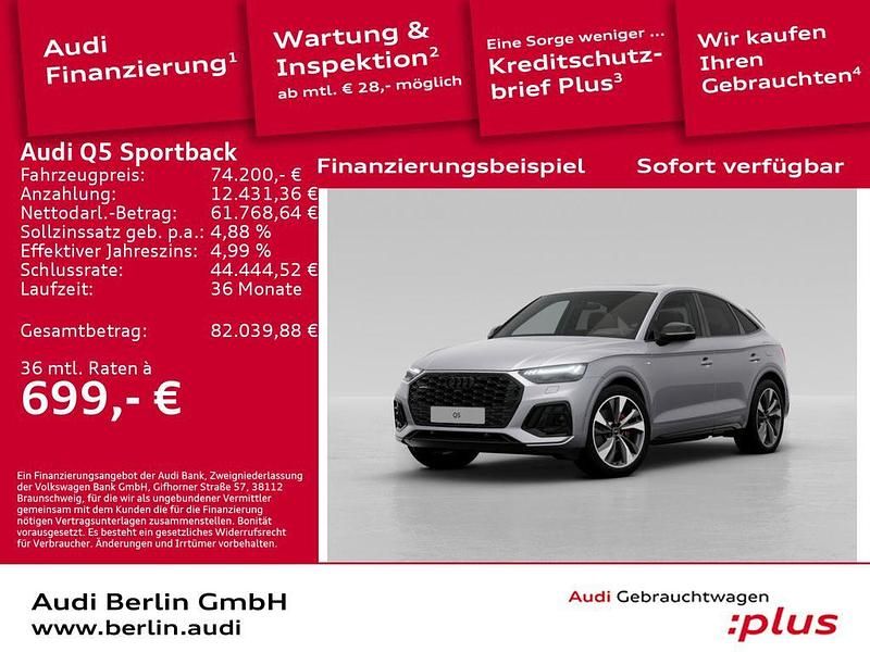 Florettsilber metallic Gebraucht 2025 Audi Q5 Sportback S-Line SUV | 74.200 € - Bild 1/3