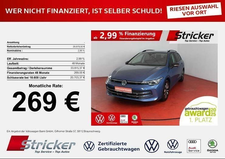 Anemonenblau metallic Gebraucht 2025 VW Golf VIII Goal Kombi | 29.879 € (Guter Preis) - Bild 1/4