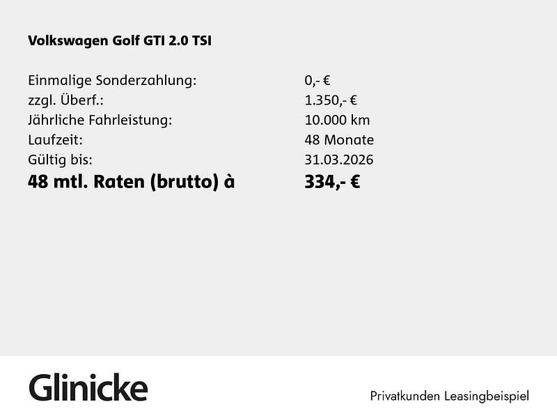 Neu VW Golf VIII GTI 265 PS (194 kW) 2026 Mondsteingrau / schwarz uni Limousine