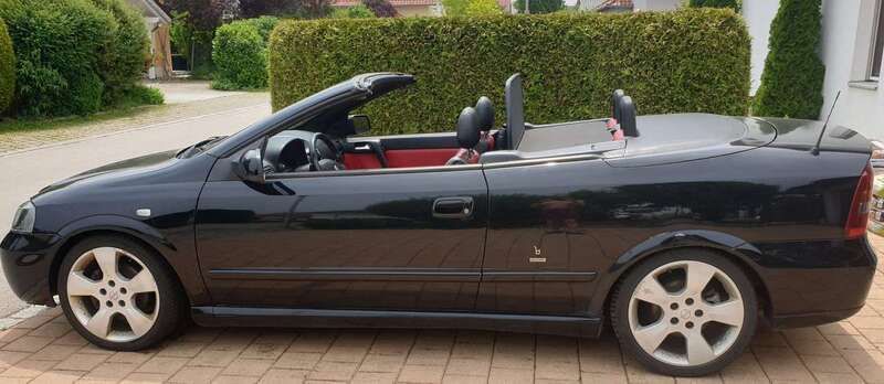 Schwarz Gebraucht 2003 Opel Astra Cabriolet Cabrio | 1.370 € (Guter Preis) - Bild 1/4
