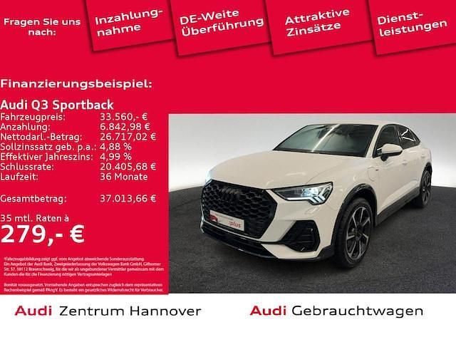 Ibisweiß Gebraucht 2023 Audi Q3 Sportback S-Line SUV | 33.350 € (Fairer Preis) - Bild 1/4