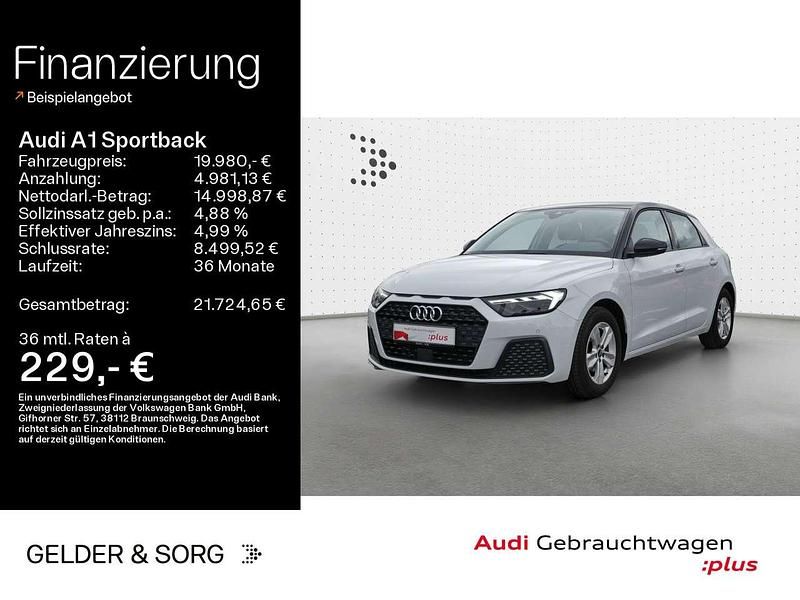 Gletscherweiß metallic Gebraucht 2021 Audi A1 Kleinwagen | 19.980 € (Fairer Preis) - Bild 1/2