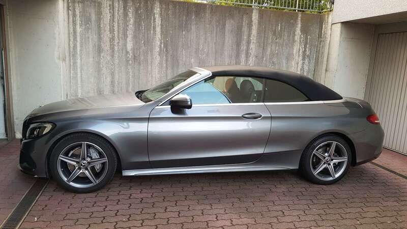Grau Gebraucht 2018 Mercedes C180 AMG line Cabrio | 23.600 € (Superpreis) - Bild 1/4