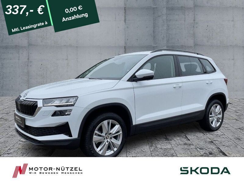 Moonweiss metallic Gebraucht 2024 Skoda Karoq Elegance SUV | 29.490 € (Guter Preis) - Bild 1/4