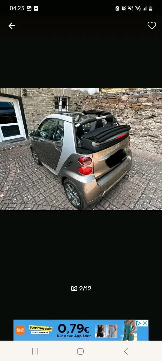 Gebraucht Smart ForTwo Cabrio 54 PS (39 kW) 2011 Grau Cabrio