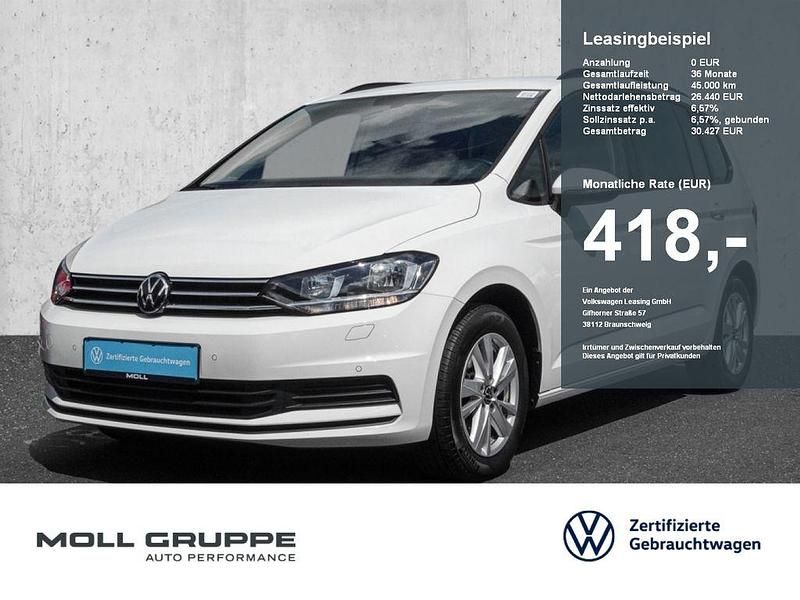 Pure white Gebraucht 2022 VW Touran Comfortline Van / Kleinbus | 26.440 € (Guter Preis) - Bild 1/4