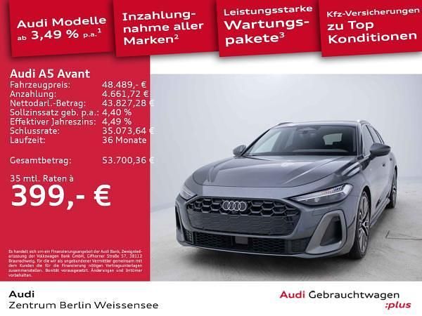 Grau (daytonagrau perleffekt) Gebraucht 2025 Audi A5 S-Line Kombi | 48.490 € (Fairer Preis) - Bild 1/4