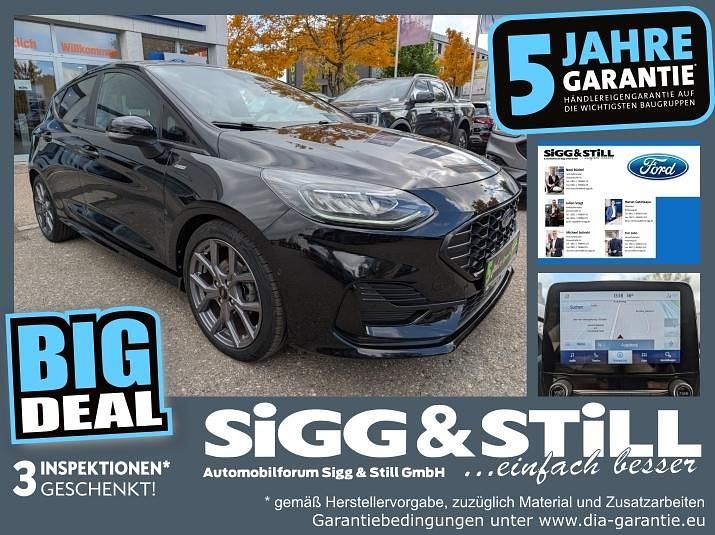 Obsidianschwarz metallic Gebraucht 2022 Ford Fiesta ST-Line X Kleinwagen | 18.850 € (Teuer) - Bild 1/4