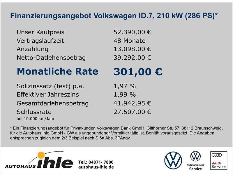 Gebraucht VW ID.7 Pro 210 kW (286 PS) 2024 Blau Kombi