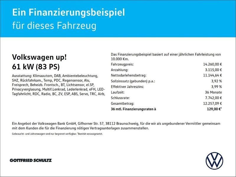 Gebraucht VW e-up! R 61 kW (83 PS) 2021 Blau Kleinwagen