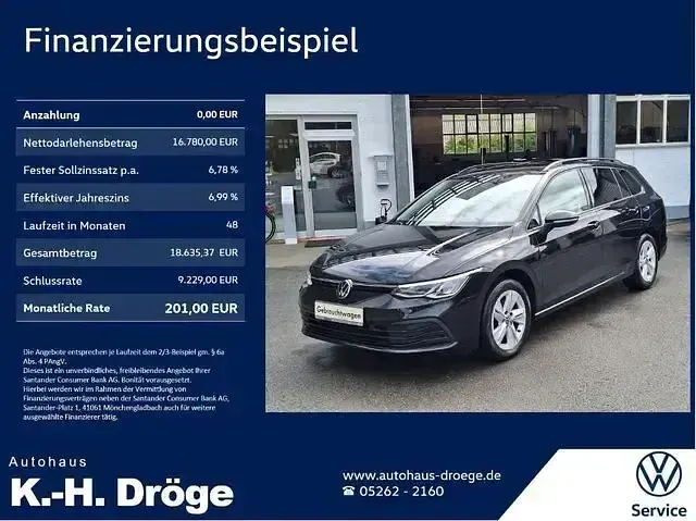 Second-hand VW Golf VII Life 184 CP (135 kW) 2021 Negru Hatchback