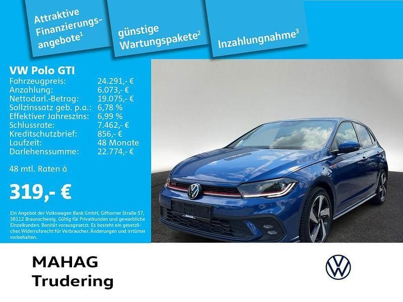 Blau Gebraucht 2022 VW Polo IQ Drive Limousine | 24.291 € (Guter Preis) - Bild 1/2