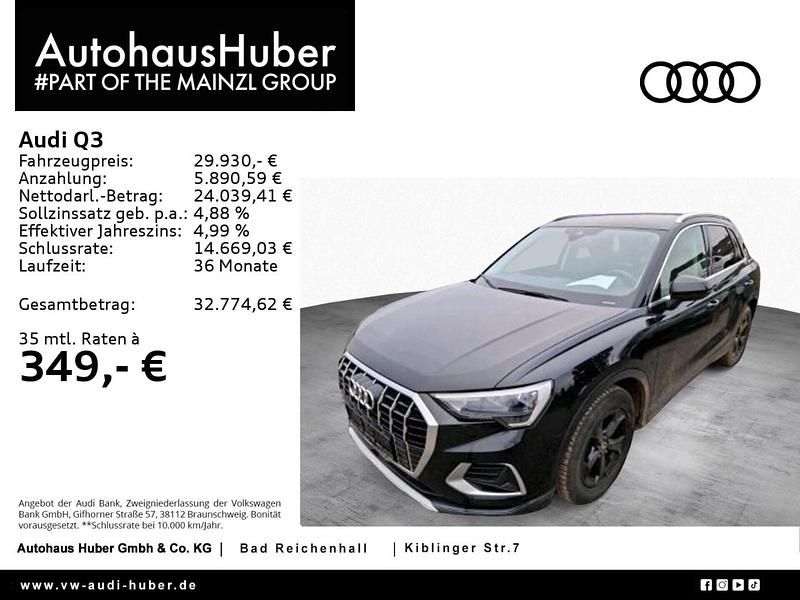 Gebraucht Audi Q3 Advanced 150 PS (110 kW) 2023 Mythosschwarz metallic SUV