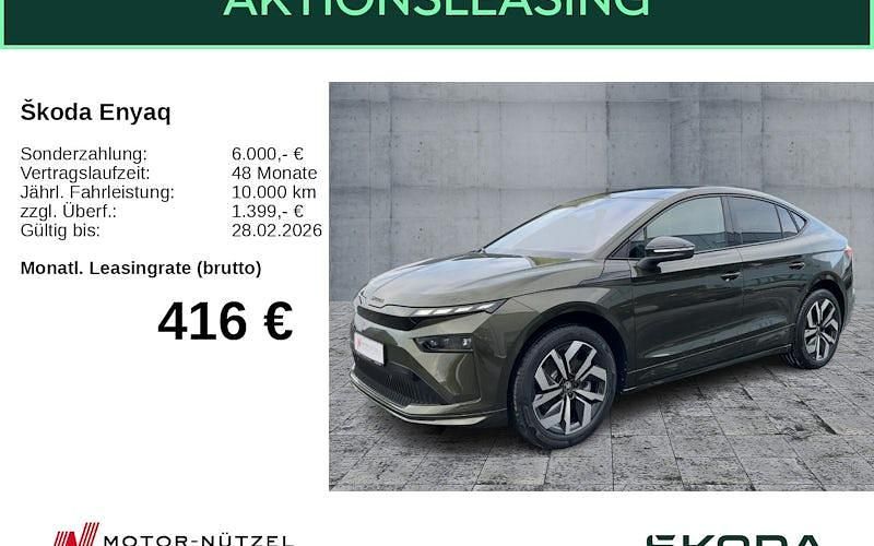 Neu Skoda Enyaq iV SportLine 210 kW (286 PS) 2026 Grün SUV