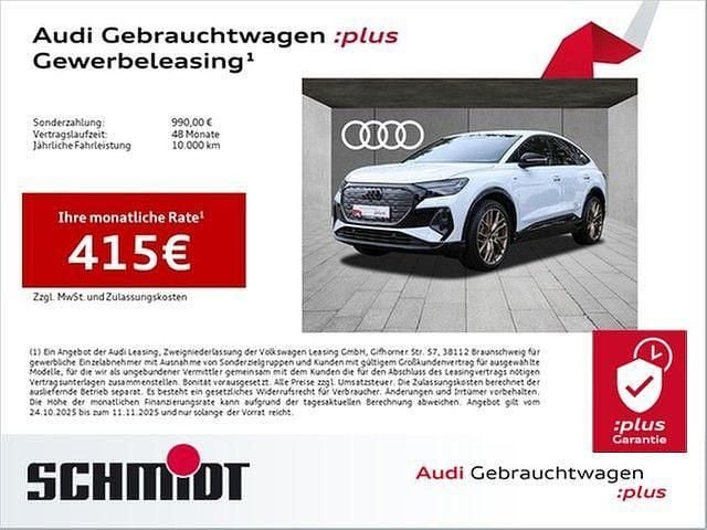 Gletscherweiß metallic Gebraucht 2025 Audi Q4 Sportback e-tron S-Line SUV | 53.840 € (Teuer) - Bild 1/3