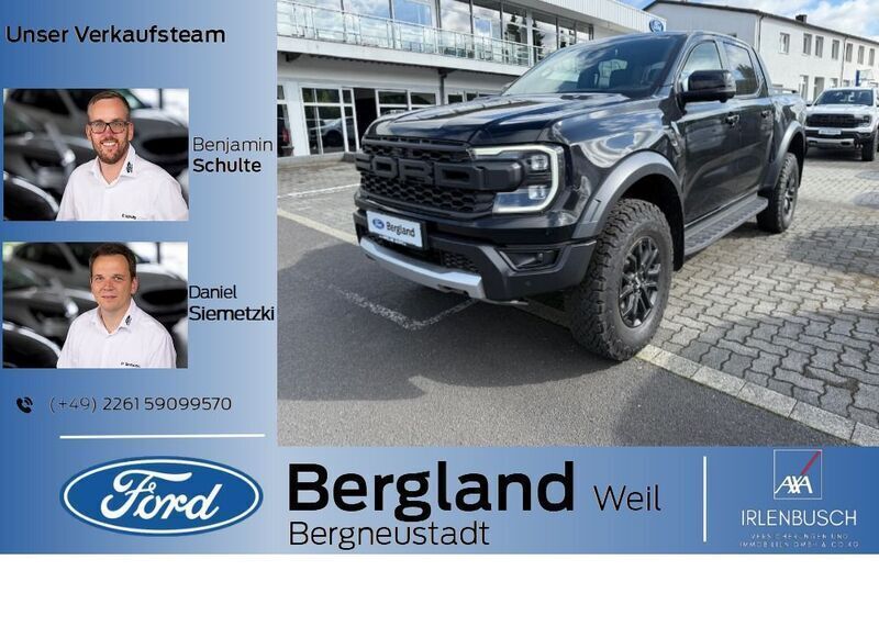 Absolute black metallic schwarz Neu 2025 Ford Ranger Raptor Abholung | 73.990 € (Teuer) - Bild 1/4