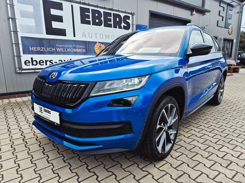 Blau Gebraucht 2021 Skoda Kodiaq SportLine SUV | 37.990 € - Bild 1/4