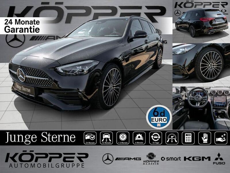 Obsidianschwarz Gebraucht 2024 Mercedes C300 Advanced Plus Kombi | 46.998 € (Fairer Preis) - Bild 1/4