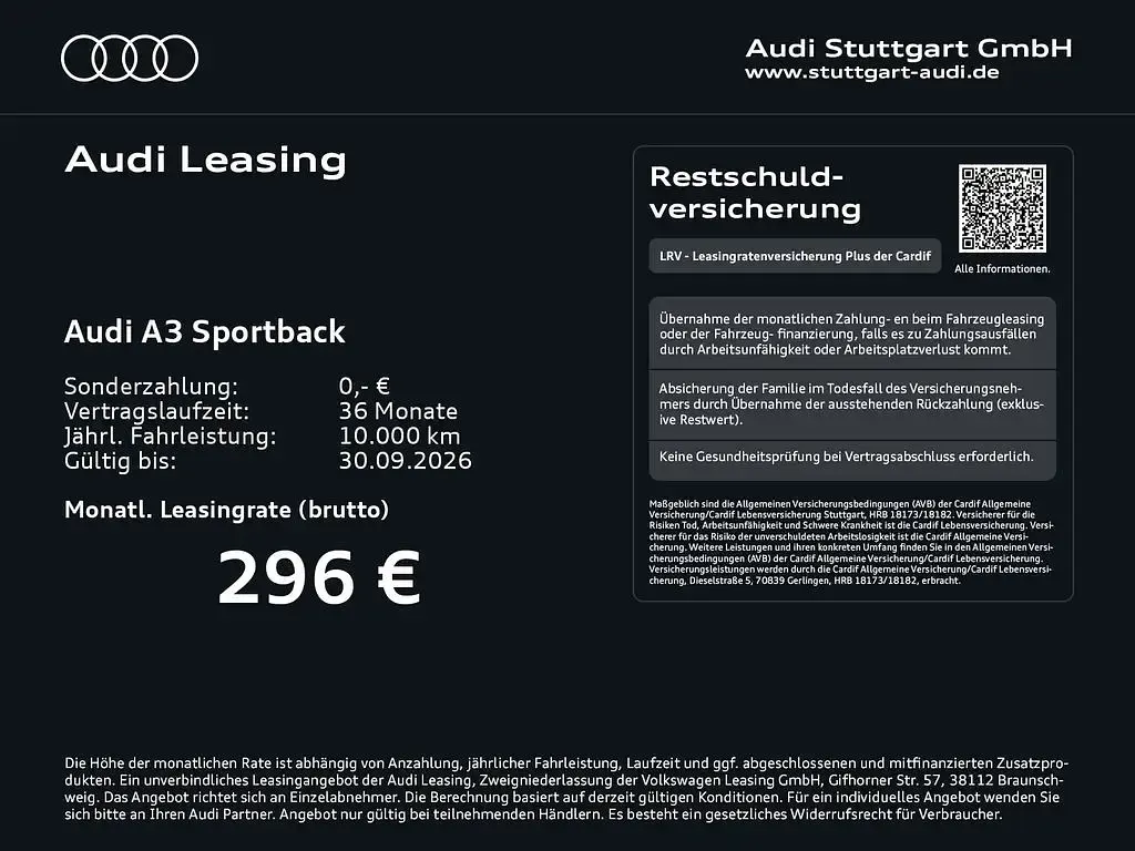Gebraucht Audi A3 S-Line 116 PS (85 kW) 2026 Gletscherweiß metallic Limousine