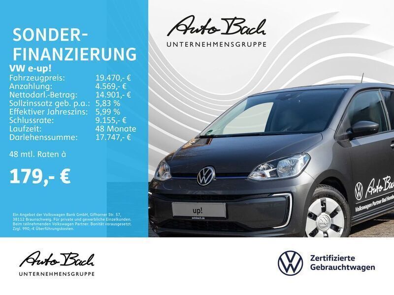 Gebraucht VW e-up! Edition 61 kW (83 PS) 2023 Grau (siliziumgrau metallic) Kleinwagen
