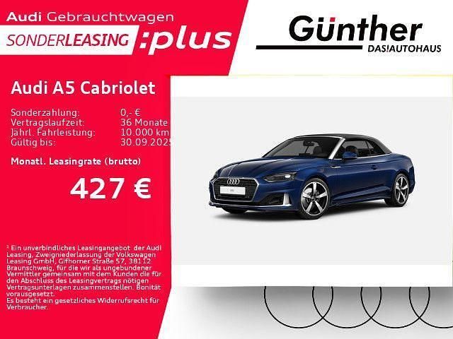 Navarrablau metallic Gebraucht 2024 Audi A5 Cabriolet Advanced Cabrio | 42.950 € (Superpreis) - Bild 1/4