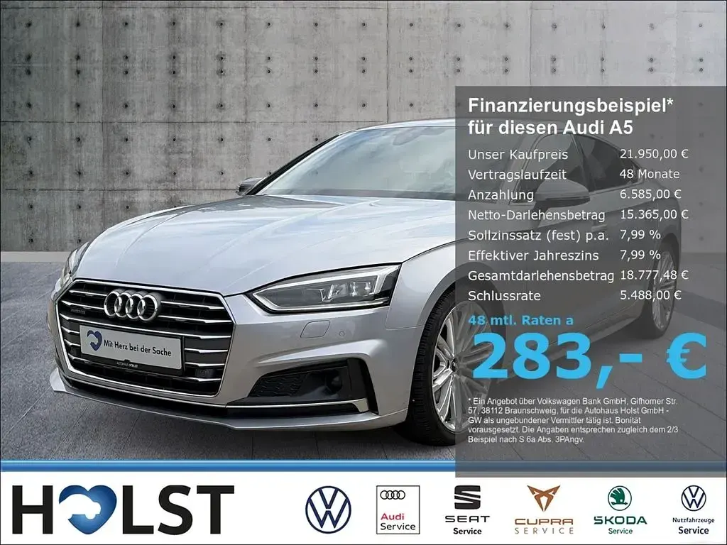 Gebraucht Audi A5 Sportback S-Line 190 PS (139 kW) 2016 Kleinwagen